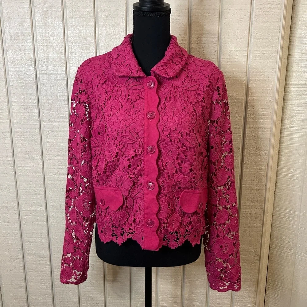 Anthropologie Dolan Lady Lace Blazer, size medium. - Picture 3 of 11